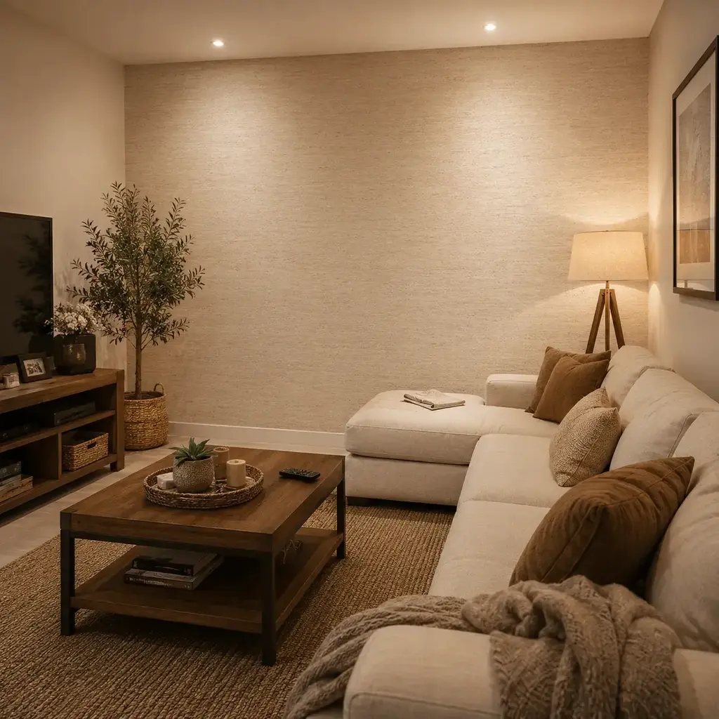 Travertino Areia Claro Biarritz — ambiente ilustrativo
