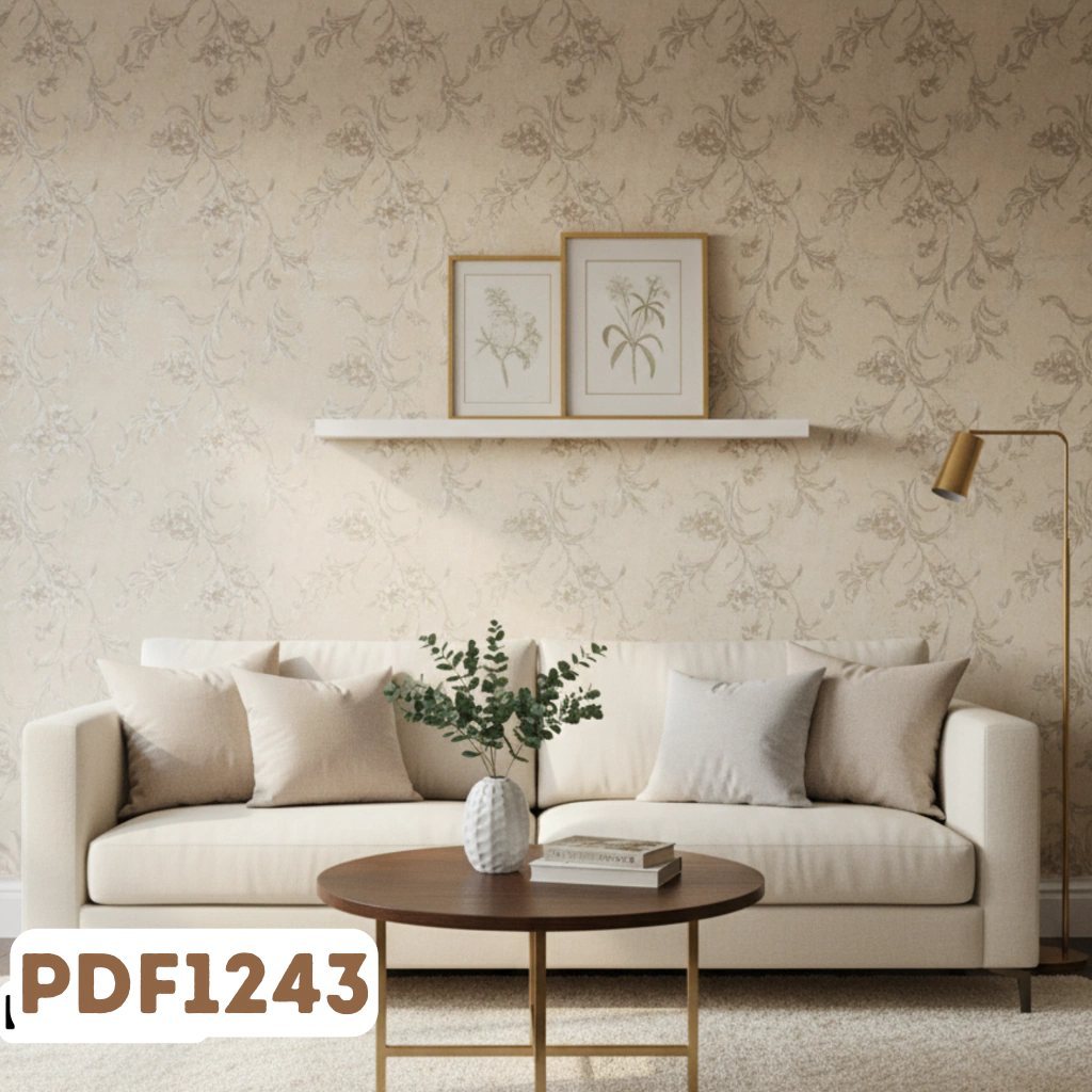 Floral Cinza — ambiente ilustrativo