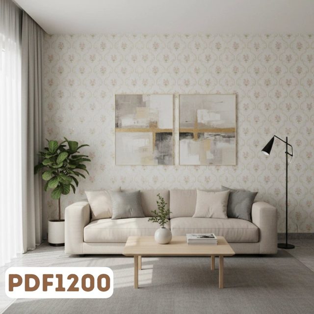 Papel de parede Floral Damask Rosa c/ Flores — Alex Quaresma Fernandes, Vila Isabel